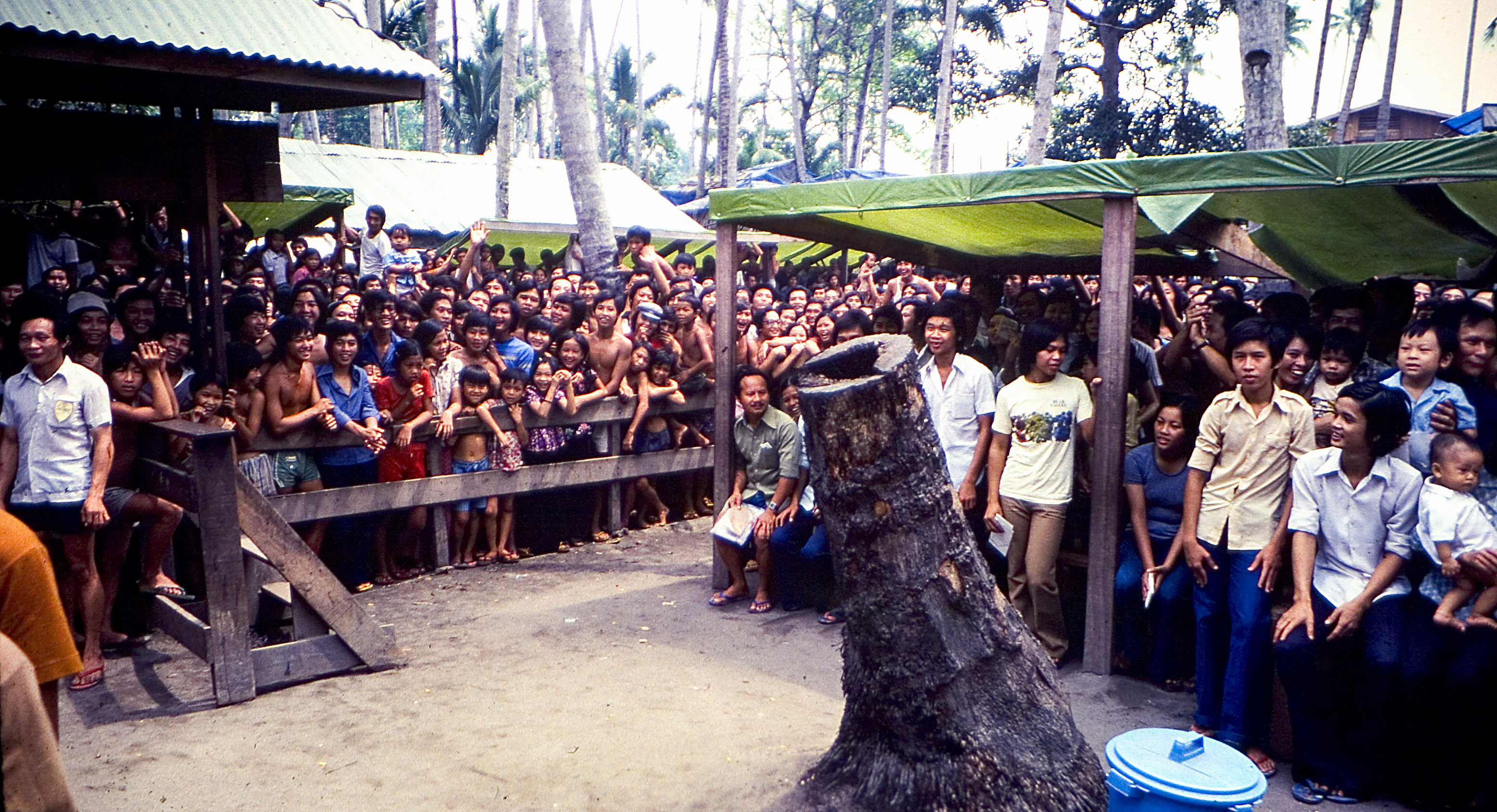 Malaysian refugee camp, 1979, Vietnamese boat people.