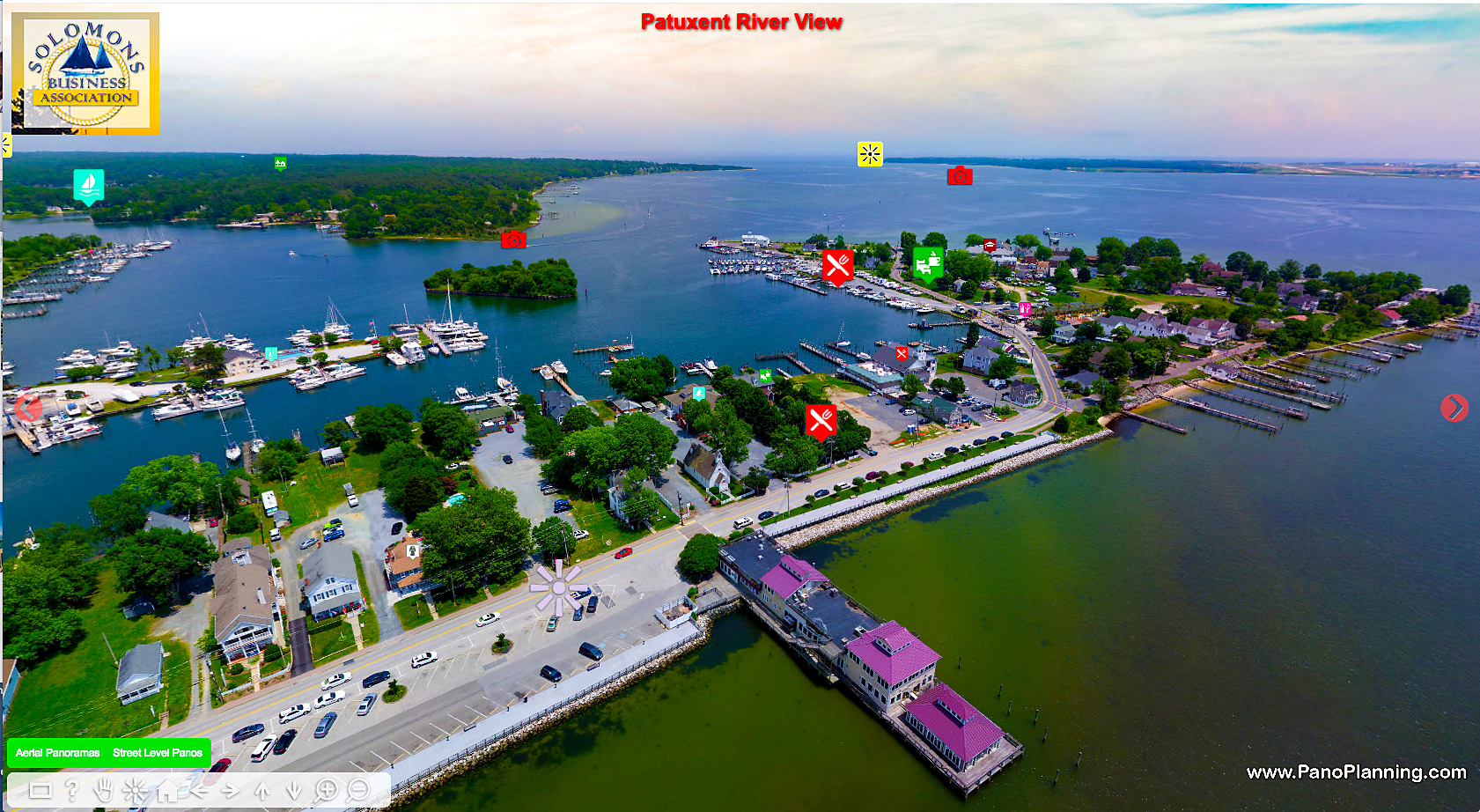 PanoPlanning's Virtual Discovery Tour of Solomons Island, MD.